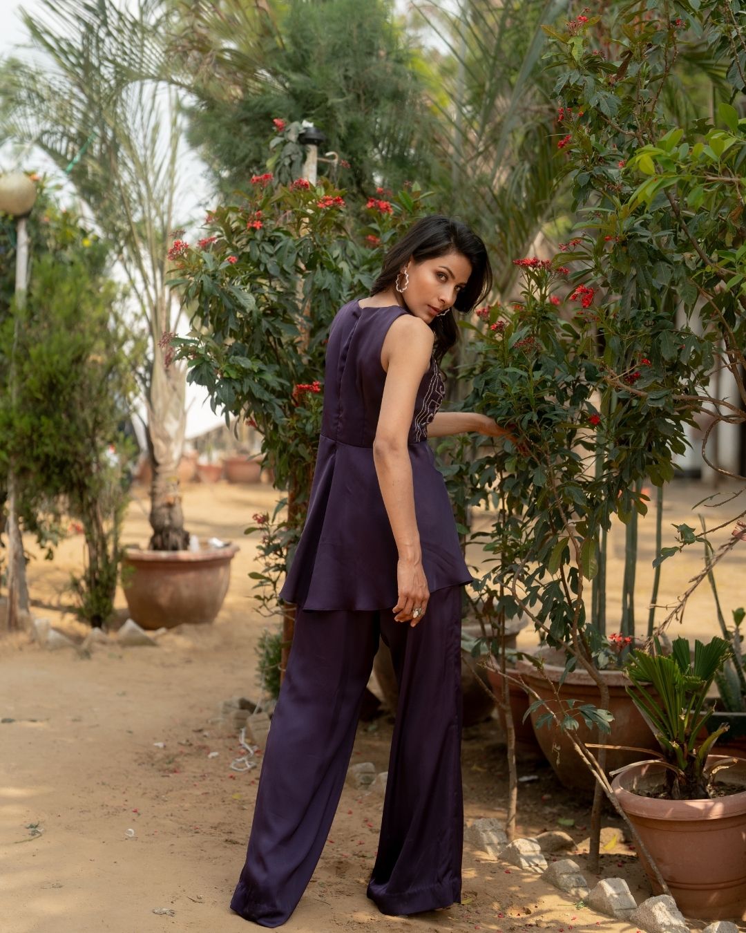 Allium - Wine Top & Pant Set