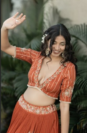 Ambar Lehenga Ensemble in with Blouse and dupatta dresses Silk, Organza, and Chinon Silk"