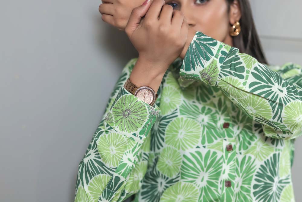 Clematis - Mint Green Printed Top and Pant Co-ord Set