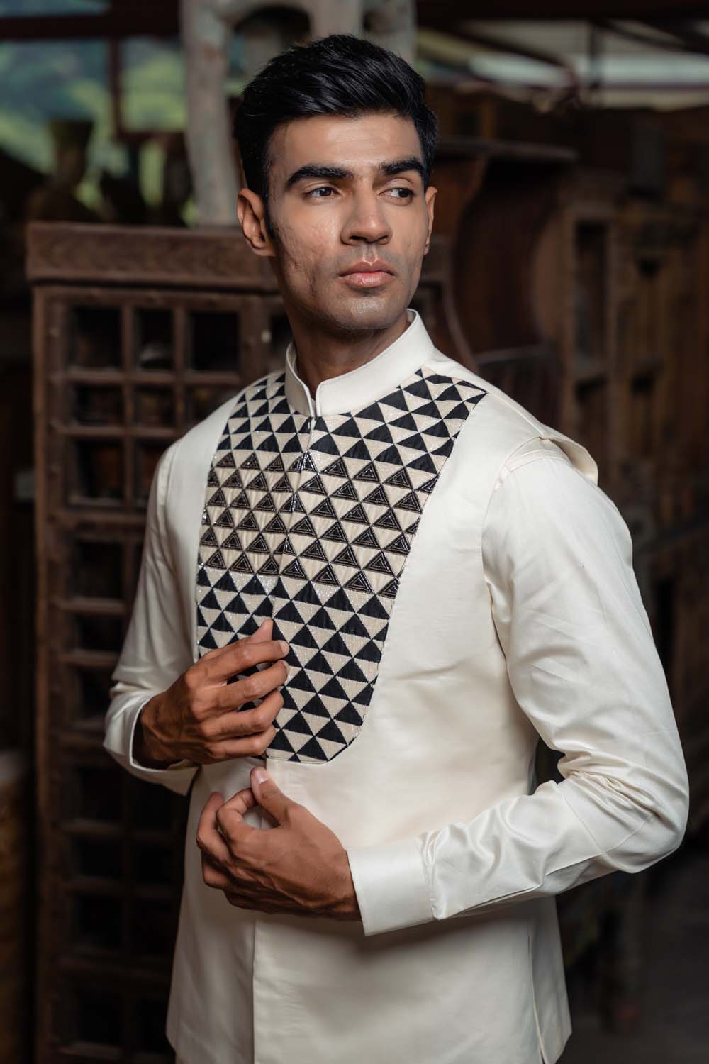 Hifaz - Nehru Jacket with Shirt and Pant Set