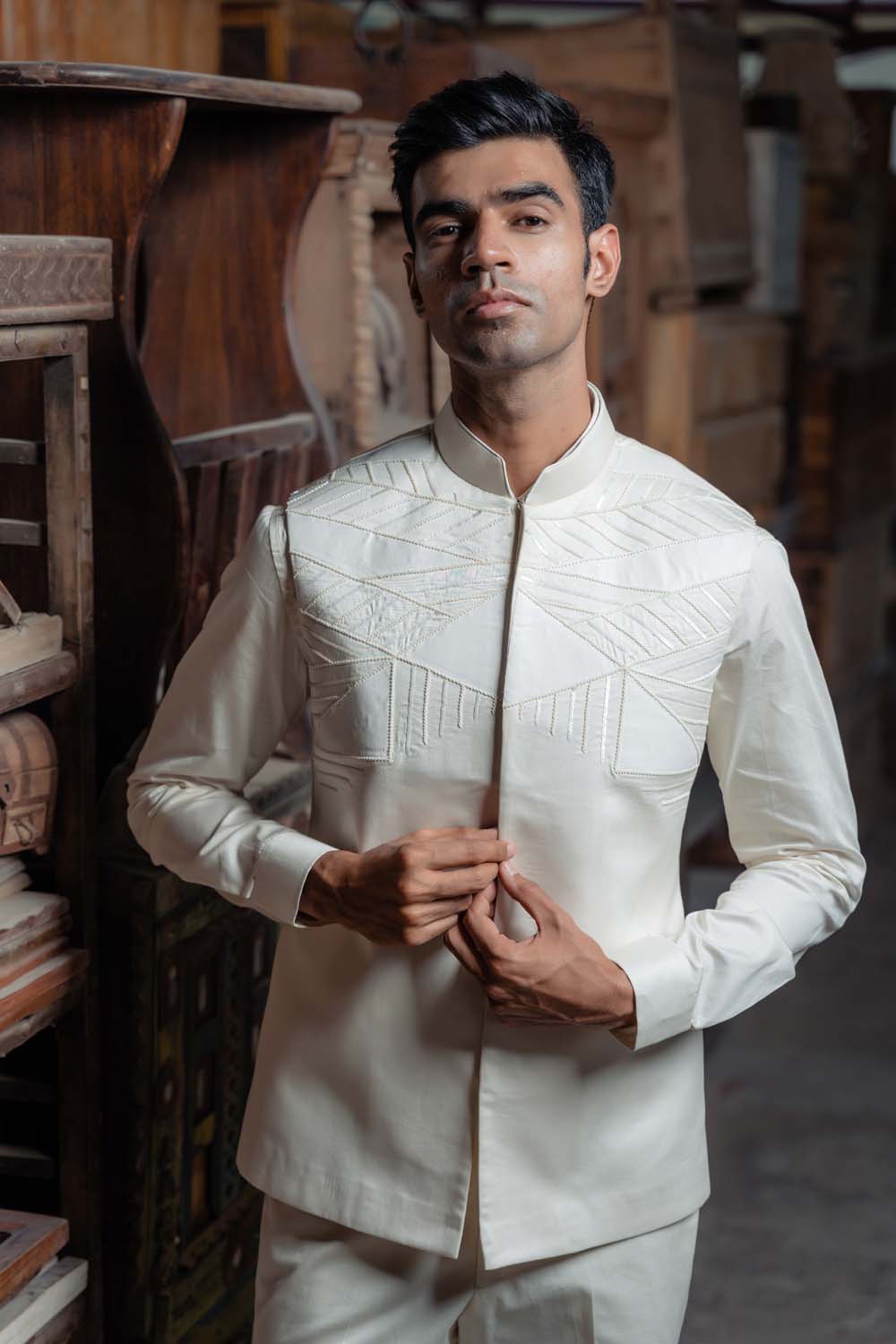 Saheen - Stylish Nehru Jacket & Pant Set for Men's