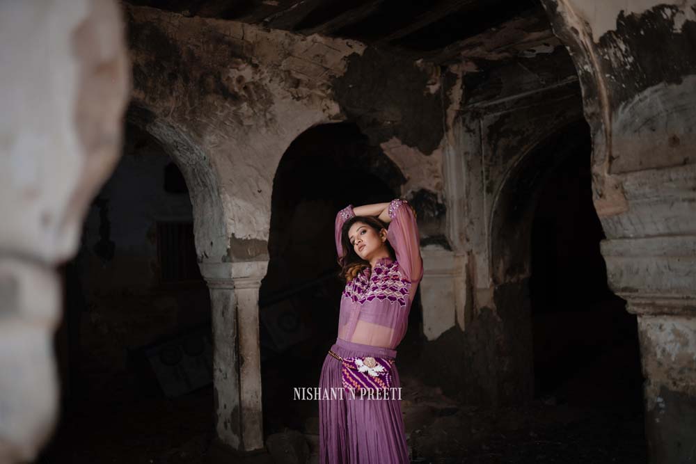 Varidhi - Crop Shirt with Bellbottom wide Pants