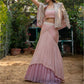 Medhya - Rose Quartz Lehenga Set with Jacket