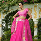Kanehi - Hot Pink Lehenga Blouse & Dupatta Set
