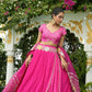 Kanehi - Hot Pink Lehenga Blouse & Dupatta Set