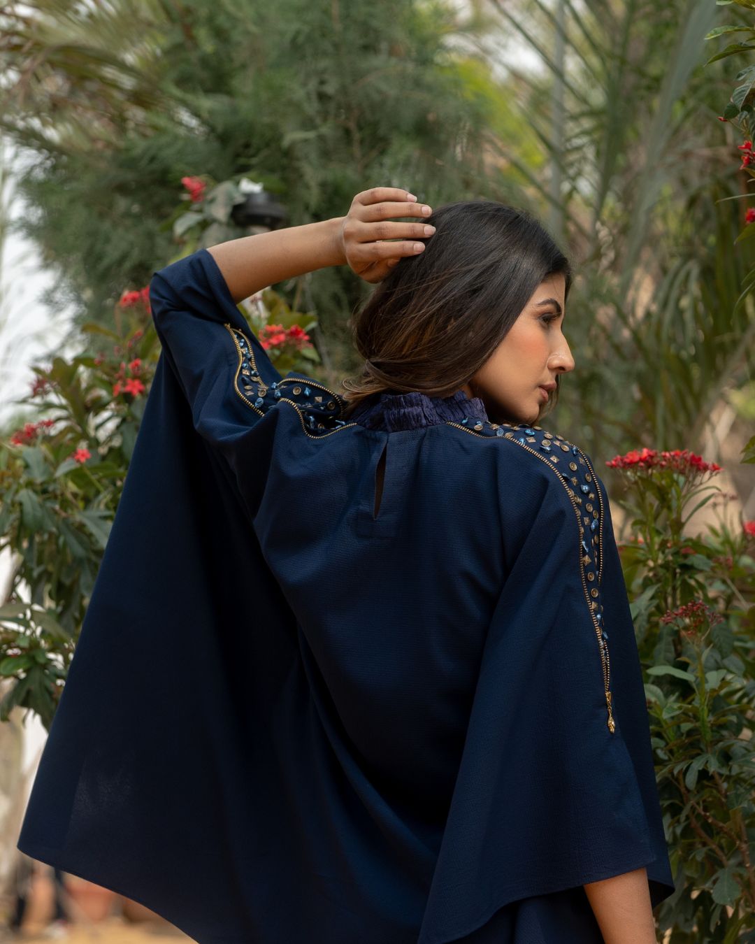Day Flower - Blue Kaftan Pant Cord Set