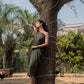 August - Green One Shoulder Dress