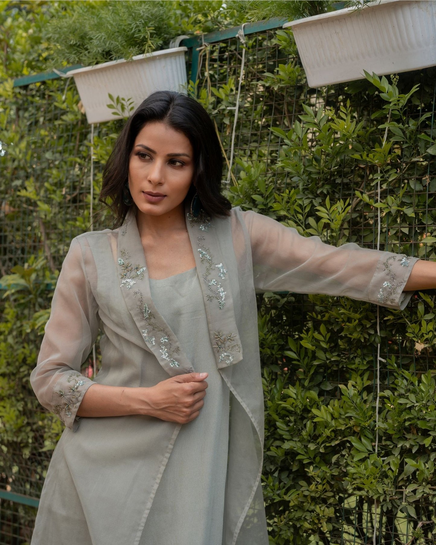 Pakrica - Sage Maxi Jacket Dress
