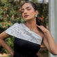 Blossom - Black & White One Shoulder Dress