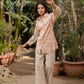 Sashay - Beige Shirt Top with Pant Set