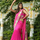 Kamka - Hot Pink Drape Saree with Blouse
