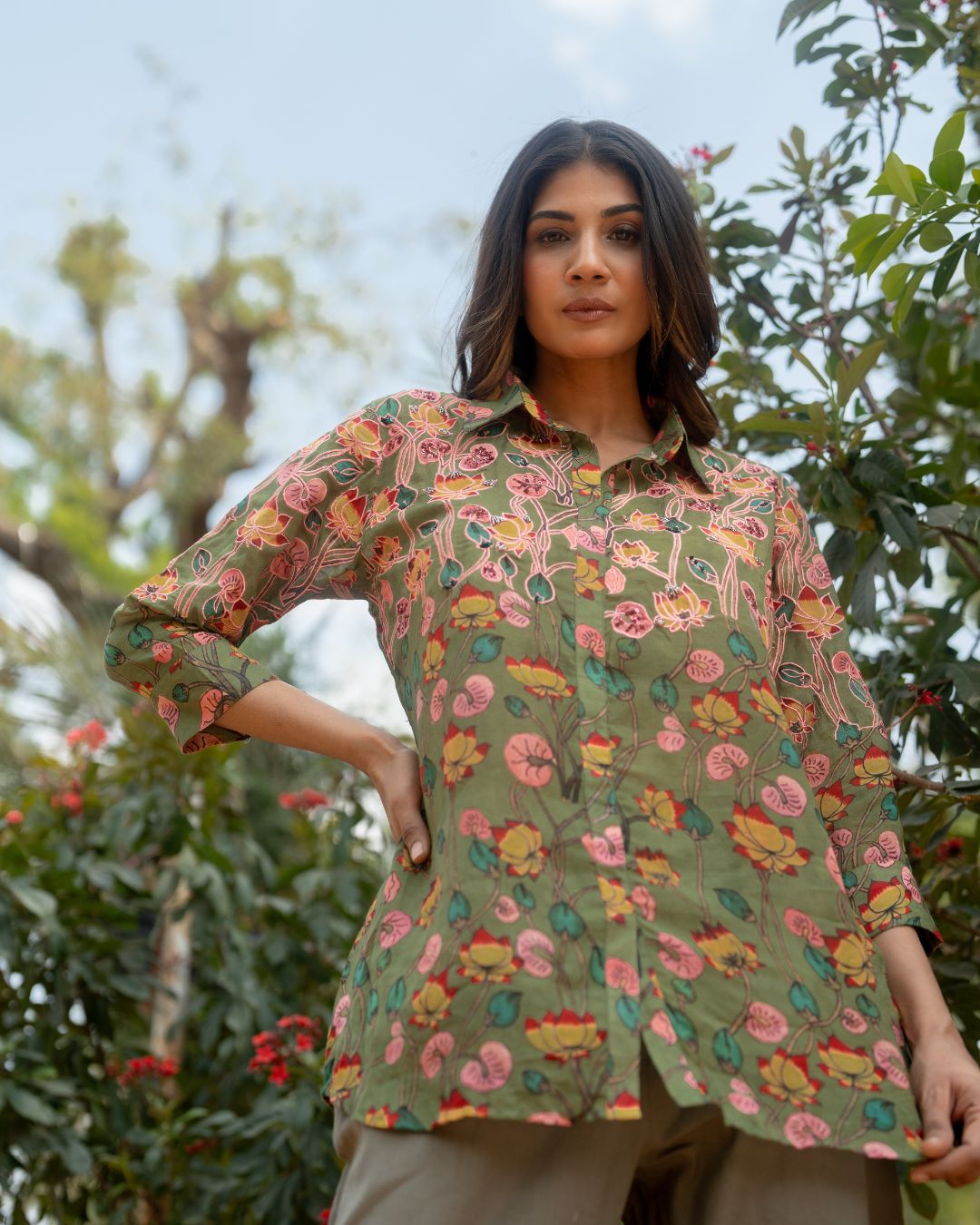 Timeless - Green Top & Pant Cord Set