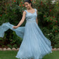 Idika - Ice Blue Anarkali Dupatta Set