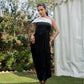 Blossom - Black & White One Shoulder Dress