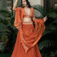 Ambar Lehenga Ensemble in with Blouse and dupatta dresses Silk, Organza, and Chinon Silk"