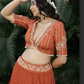 Ambar Lehenga Ensemble in with Blouse and dupatta dresses Silk, Organza, and Chinon Silk"