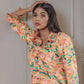 Geranium - Peach with Green Top and Pant Co-ord Set