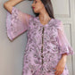 Bluebell - Lavender with Black Pant Top Co-Ord Set