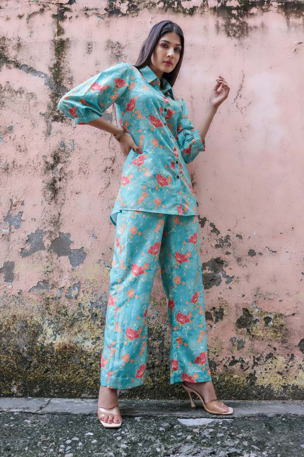 Marigold - Sea Green Co-ord Set for Women