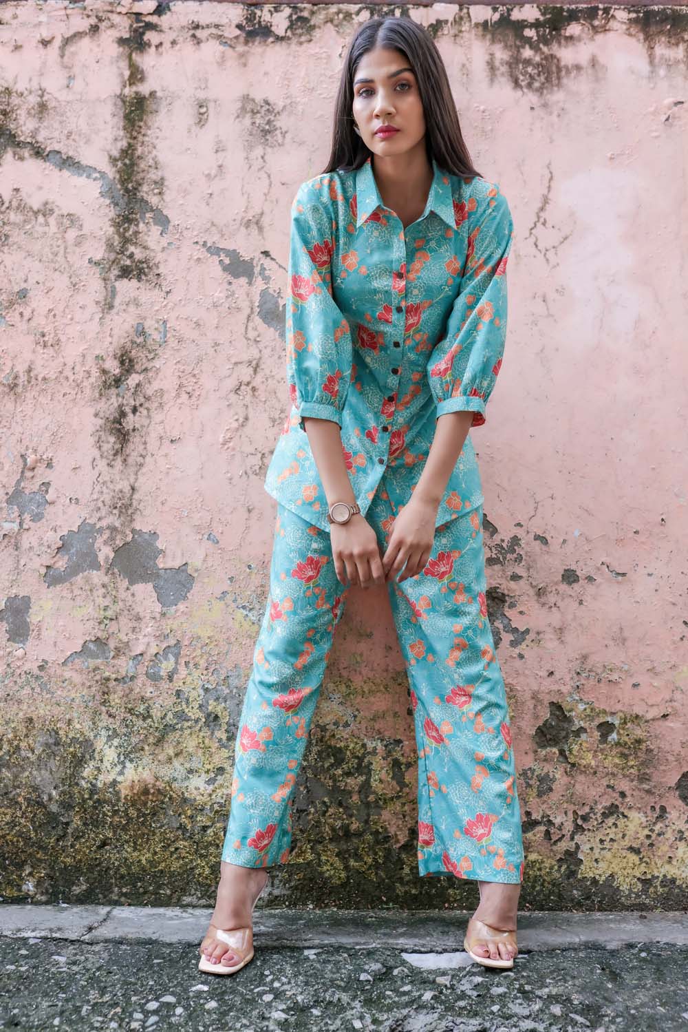 Marigold - Sea Green Co-ord Set for Women