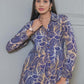 Passion - Blue with Beige Top and Bottom Co-Ords Set