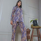 Passion - Blue with Beige Top and Bottom Co-Ords Set