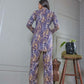 Passion - Blue with Beige Top and Bottom Co-Ords Set