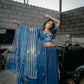 Be-Khudi - Indigo Blue Lehenga Blouse And Dupatta Set