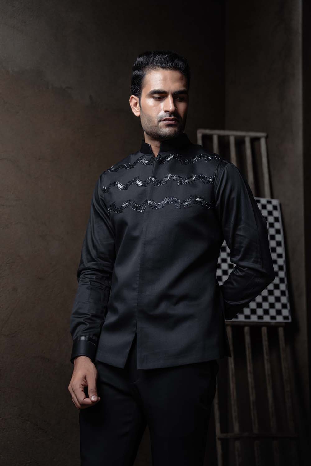 Shaad - Stylish Black Nehru Jacket