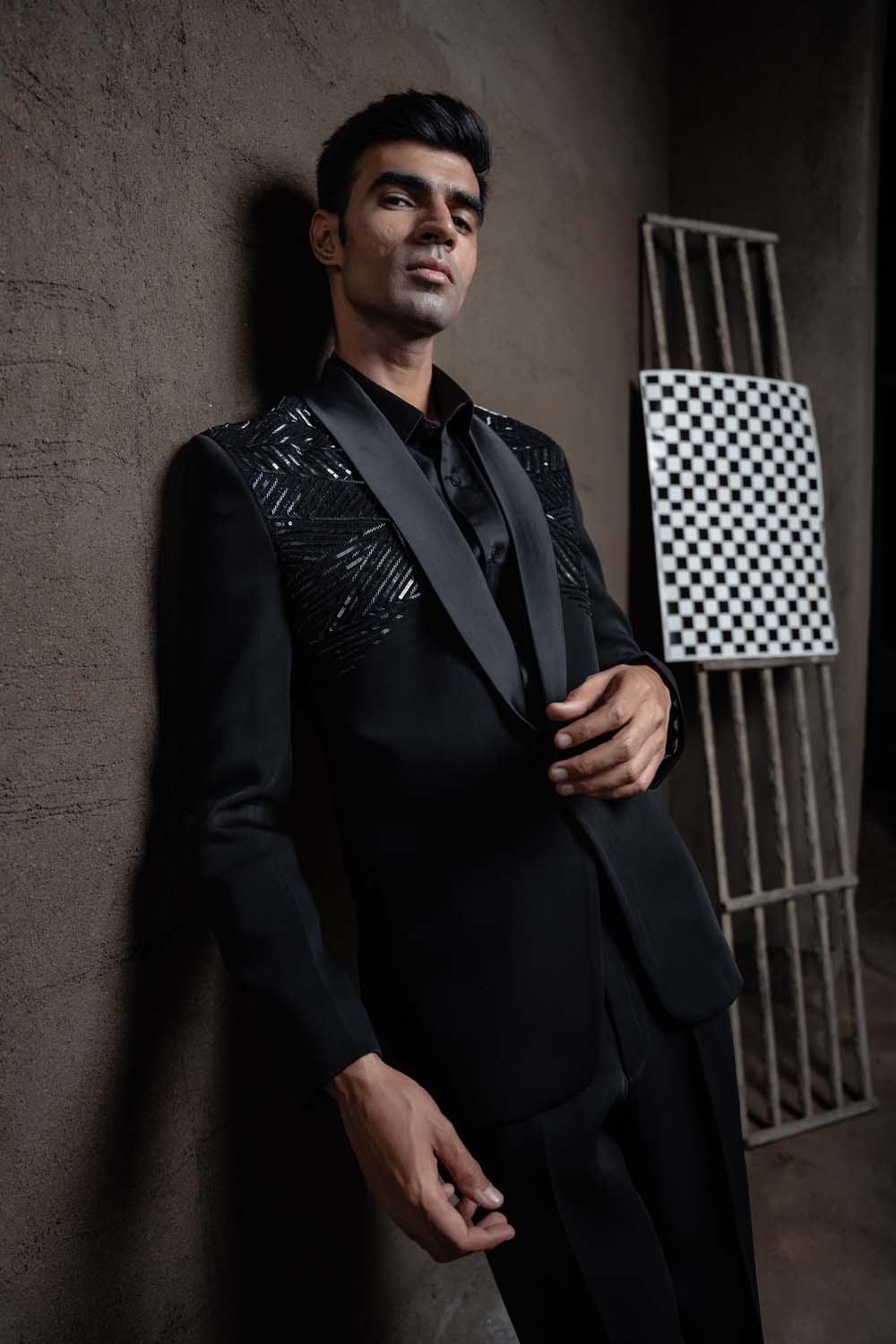 Khwaja - Black Stylish Coat Pant & Shirt
