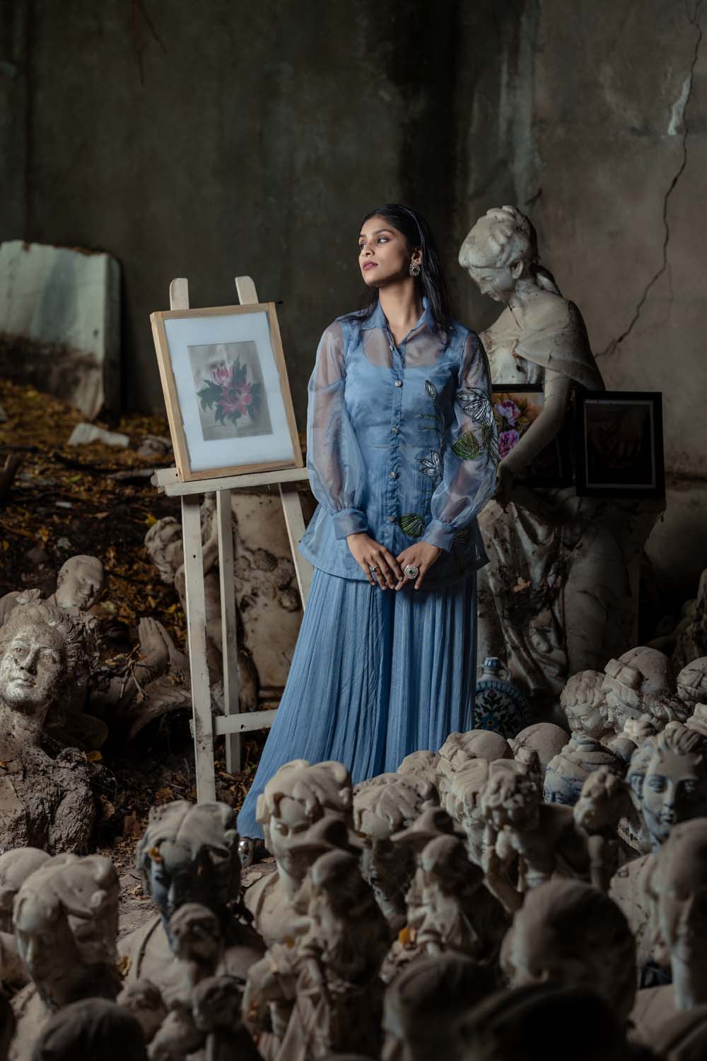 Tulip Gharara Set  - Brallette Shirt With Gharara Set