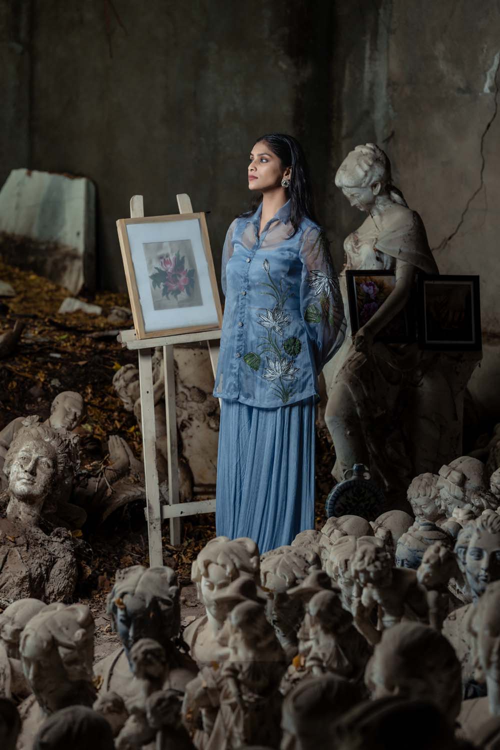 Tulip Gharara Set  - Brallette Shirt With Gharara Set
