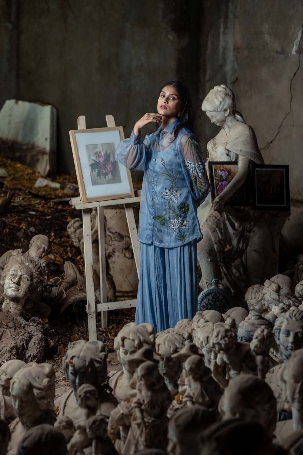 Tulip Gharara Set  - Brallette Shirt With Gharara Set