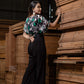 Holly - Printed Crop Top with Pant Set