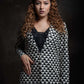 Check Design Blazer With Pants And Bralette Set
