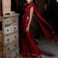 Niyaika - Red Saree with Bralette Blouse