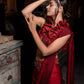 Niyaika - Red Saree with Bralette Blouse