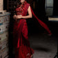 Niyaika - Red Saree with Bralette Blouse