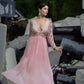 Vradhi - Rose Pink Anarkalisuit with Pant