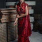 Niyaika - Red Saree with Bralette Blouse