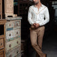 Afar - Long Sleeve Off White Shirt For Men's
