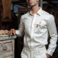 Ahmad - Off White Giza Cotton Shirt for Men's