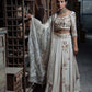 Aalam - Organza Off White Lehenga, Blouse and Dupatta Set