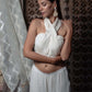 Sahar - Off White Stylish Plazzao With Halter Neck Blouse