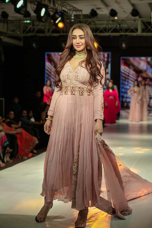 Sonepuri - Pearl Embroidery Anarkali Suit with Dupatta