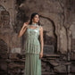 Dareecha - Green Paplum Ghrara Set with Chocker Dupatta