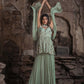 Dareecha - Green Paplum Ghrara Set with Chocker Dupatta