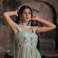 Dareecha - Green Paplum Ghrara Set with Chocker Dupatta