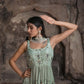 Dareecha - Green Paplum Ghrara Set with Chocker Dupatta