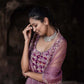 Shafari - Designer Mauve Peplum Top With Gharara And Dupatta Set